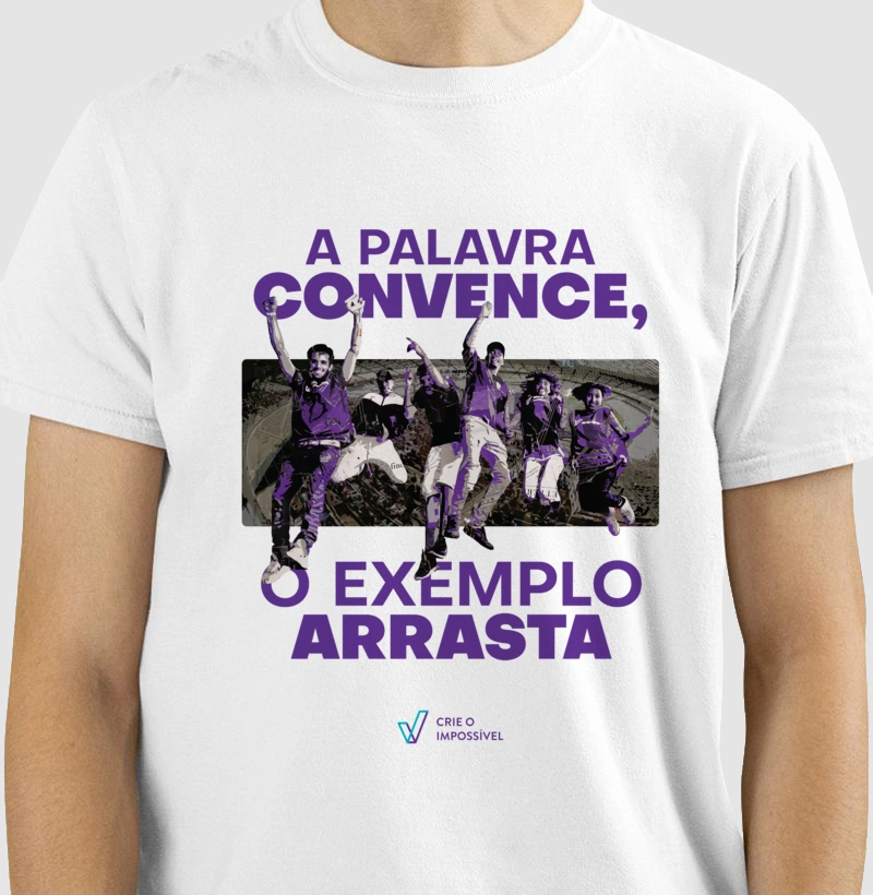Masculina Branca - Estampada
