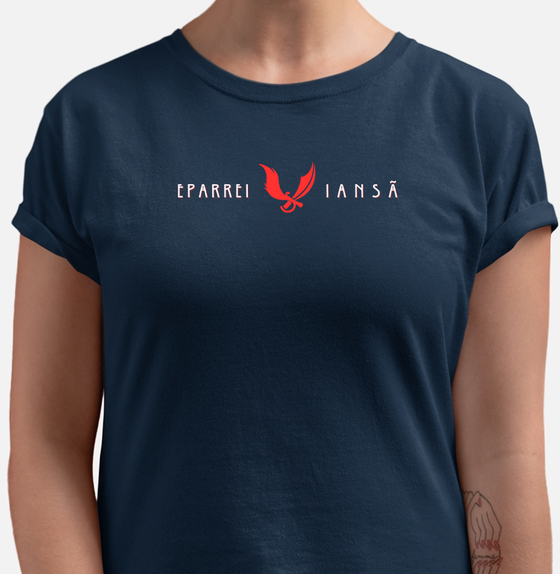  Camiseta Eparrei Iansã Sombreada Azul Marinho Feminina
