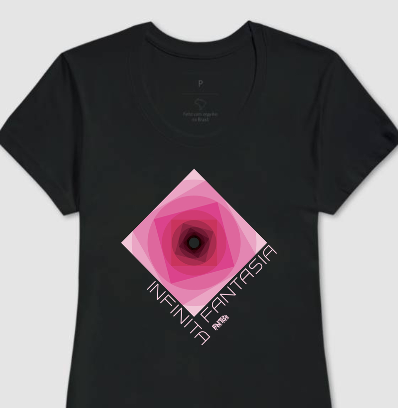 T-SHIRT "INFINITA FANTASIA" / MAGENTA ESTAMPA GRANDE