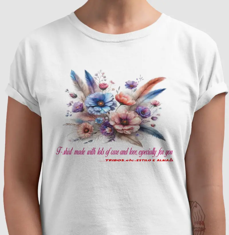 CAMISETA RESERVA.INK MASCULINA E FEMININA TRIBOS.etc ELAS FLORES