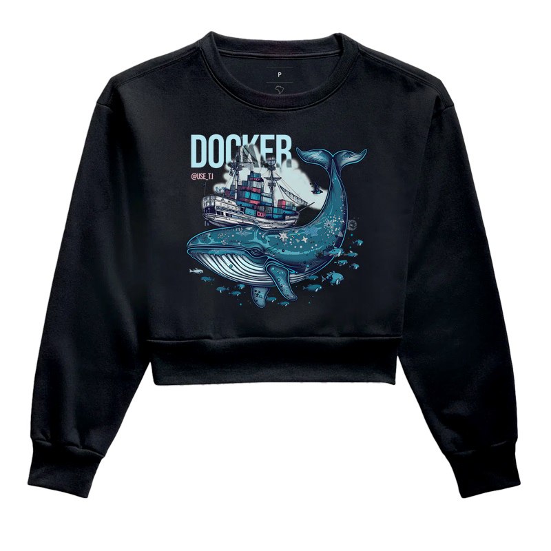 Moletom Cropped Docker T.I