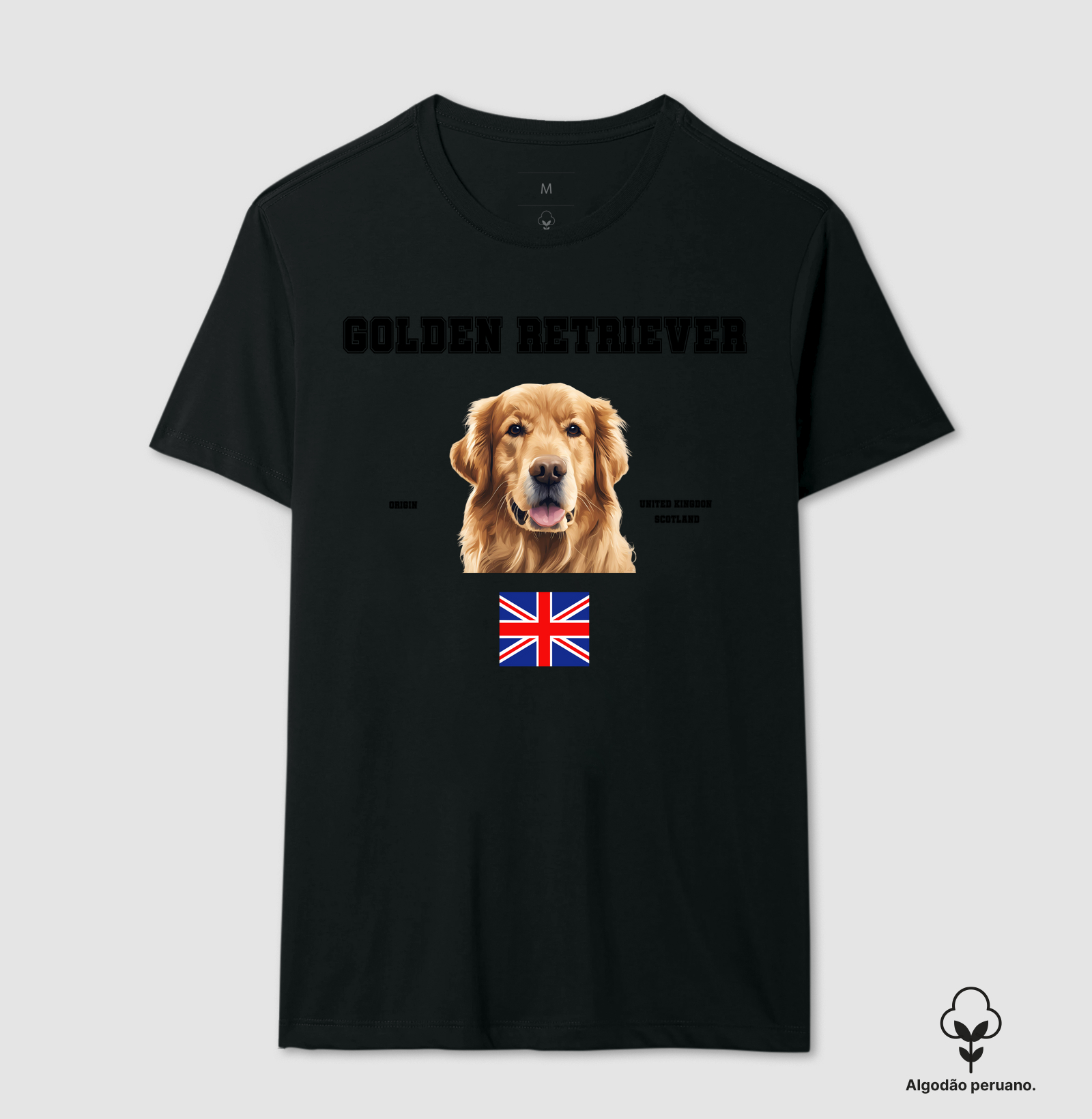 Golden Retriever -letras pretas