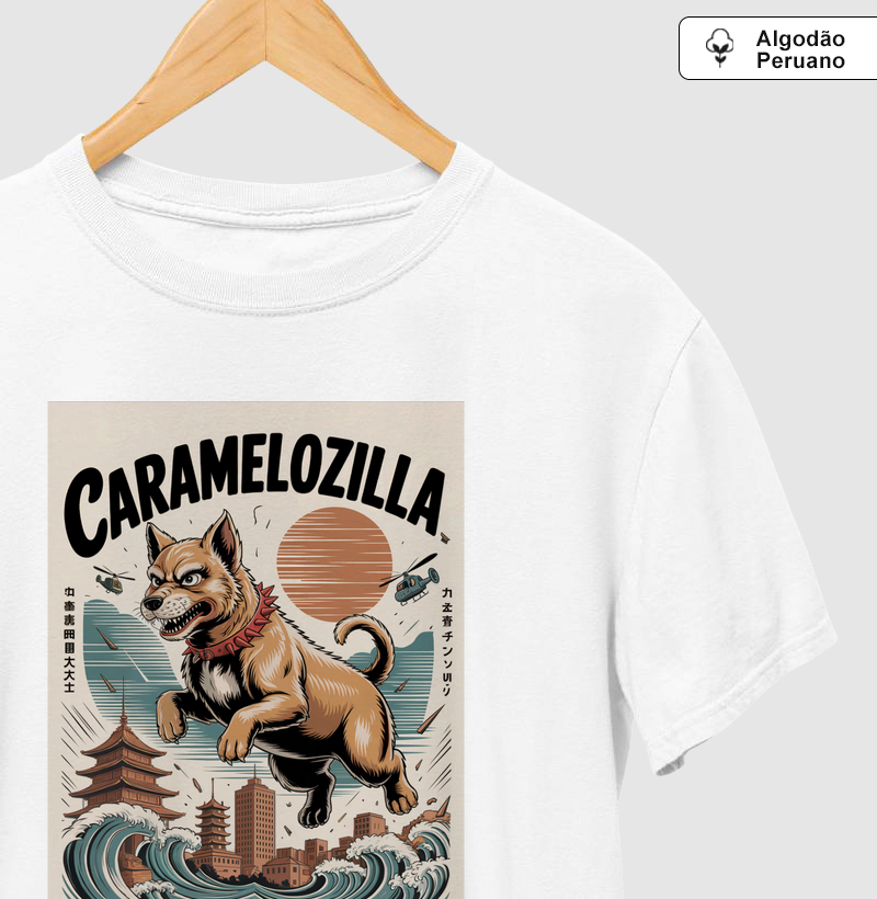 Camiseta Algodão Peruano OMD - Caramelozilla
