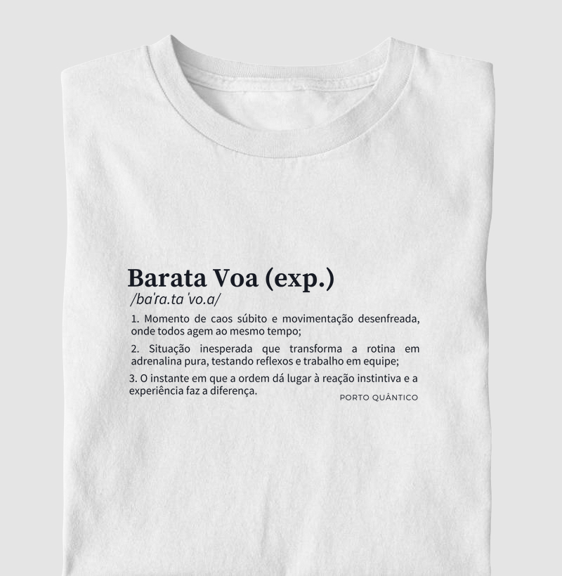 Camiseta Unissex 100% Algodão - Barata Voa (exp.)
