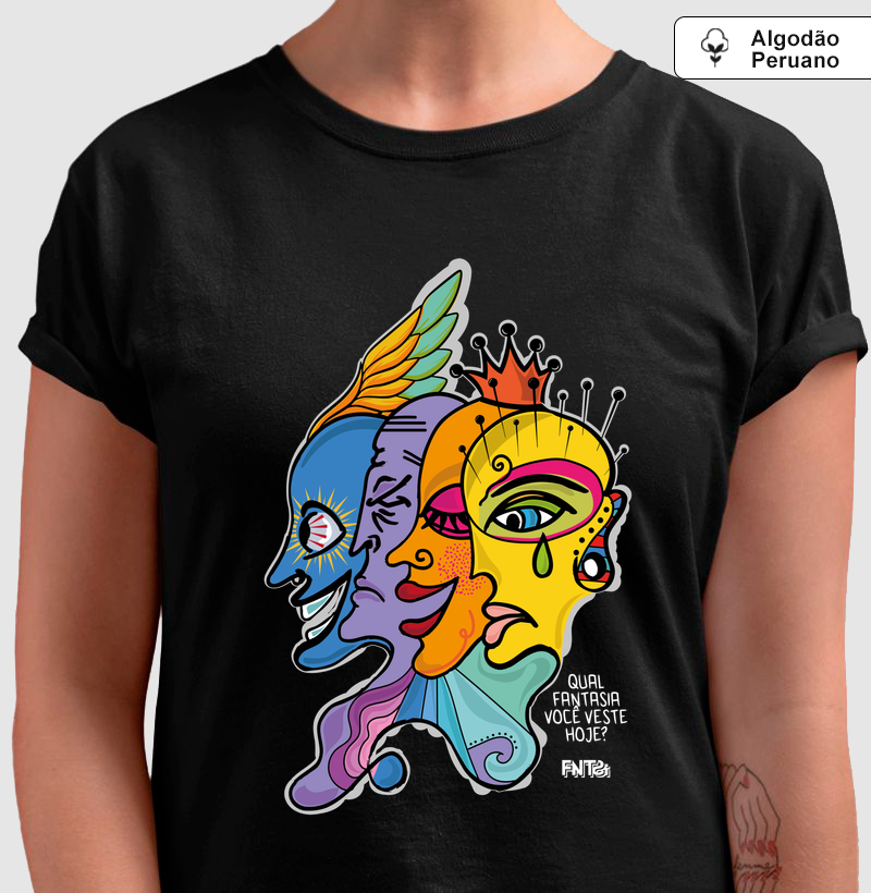 T-SHIRT "DIA" / MÁSCARAS (ALGODÃO PERUANO)