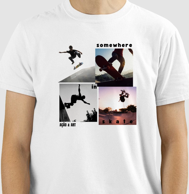 Camiseta Casual Básica Street Wear