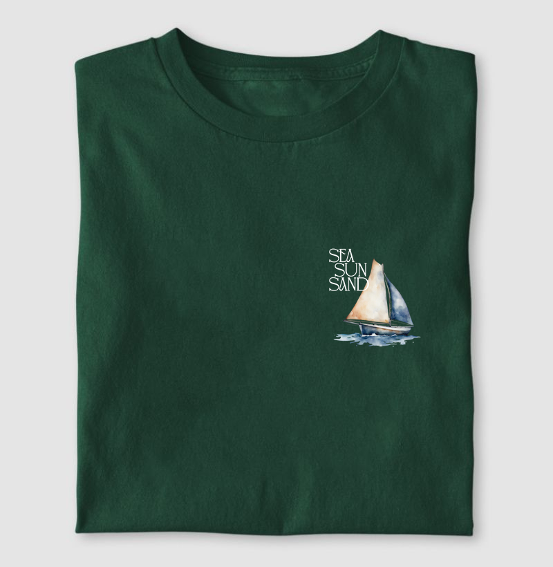 Camiseta Cor - Veleiro (Bolso)