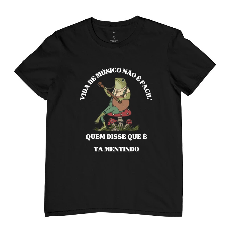 camiseta vida de músico não é facil