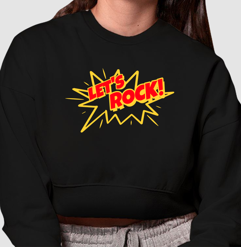 Let’s Rock: Moletom Cropped - Explosão de Energia e Estilo
