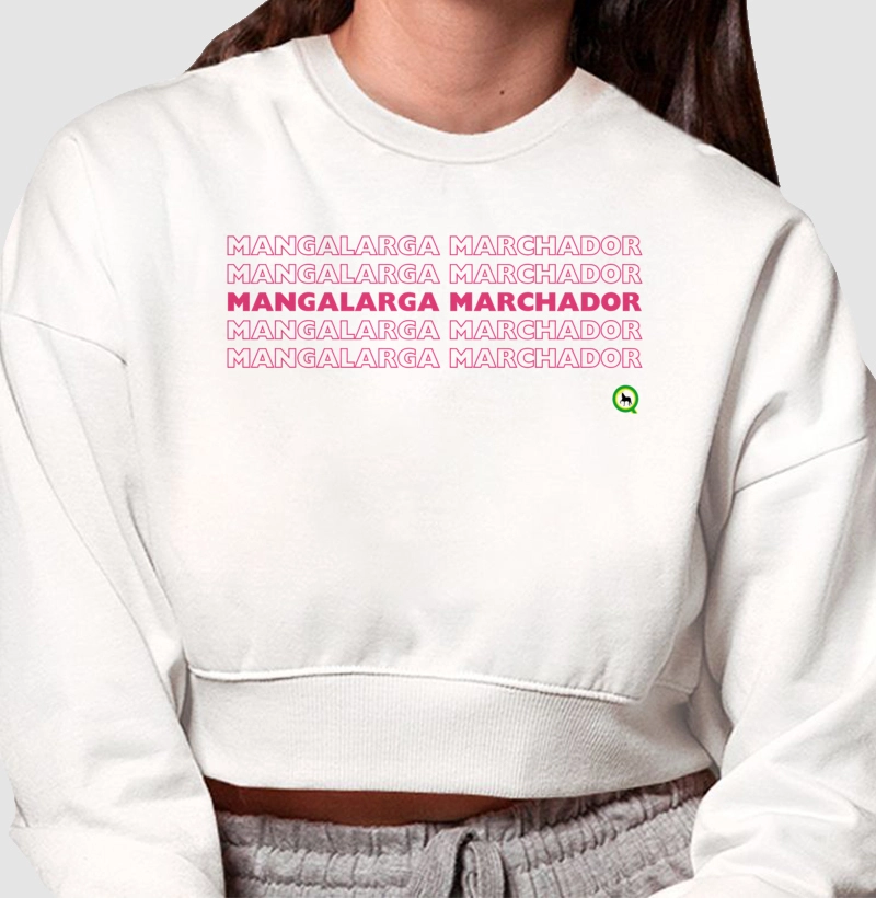 Moletom Cropped Mangalarga Marchador - Branca
