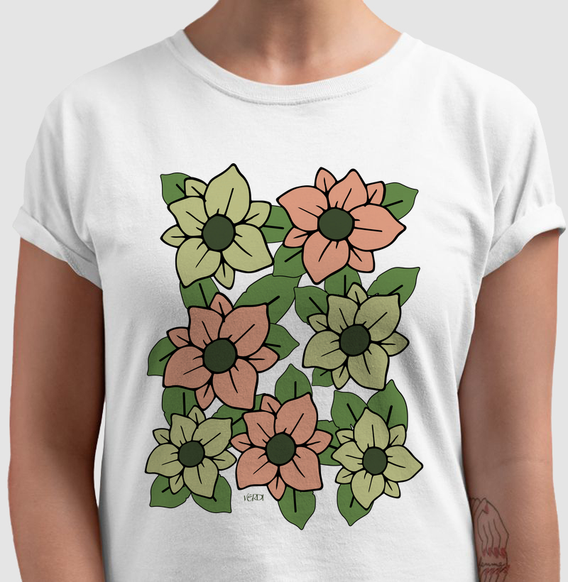 Flores estampa grande