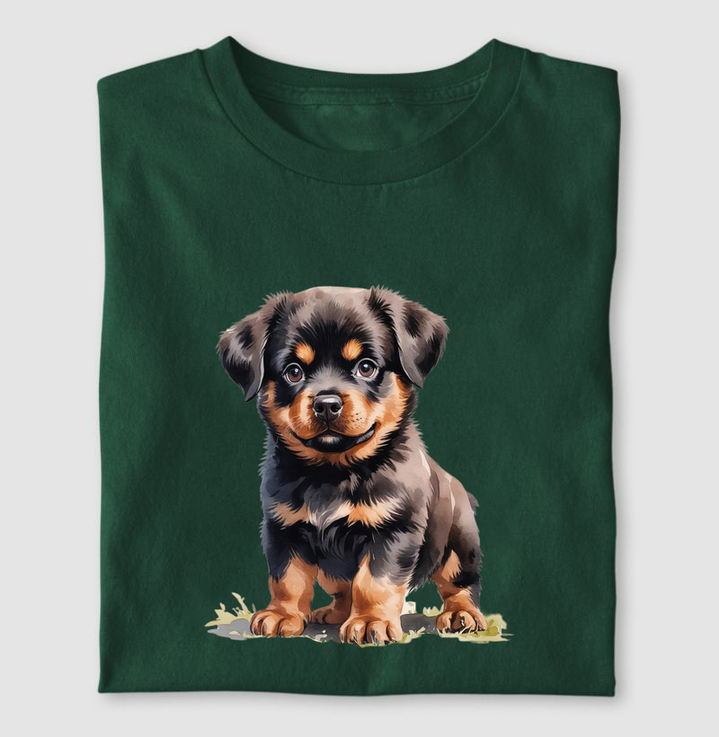 Rottweiler filhote aquarela