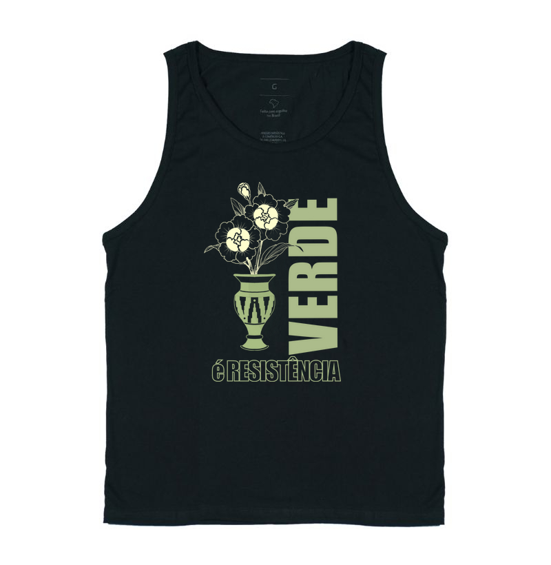 Verde é resistência Vaso Floral