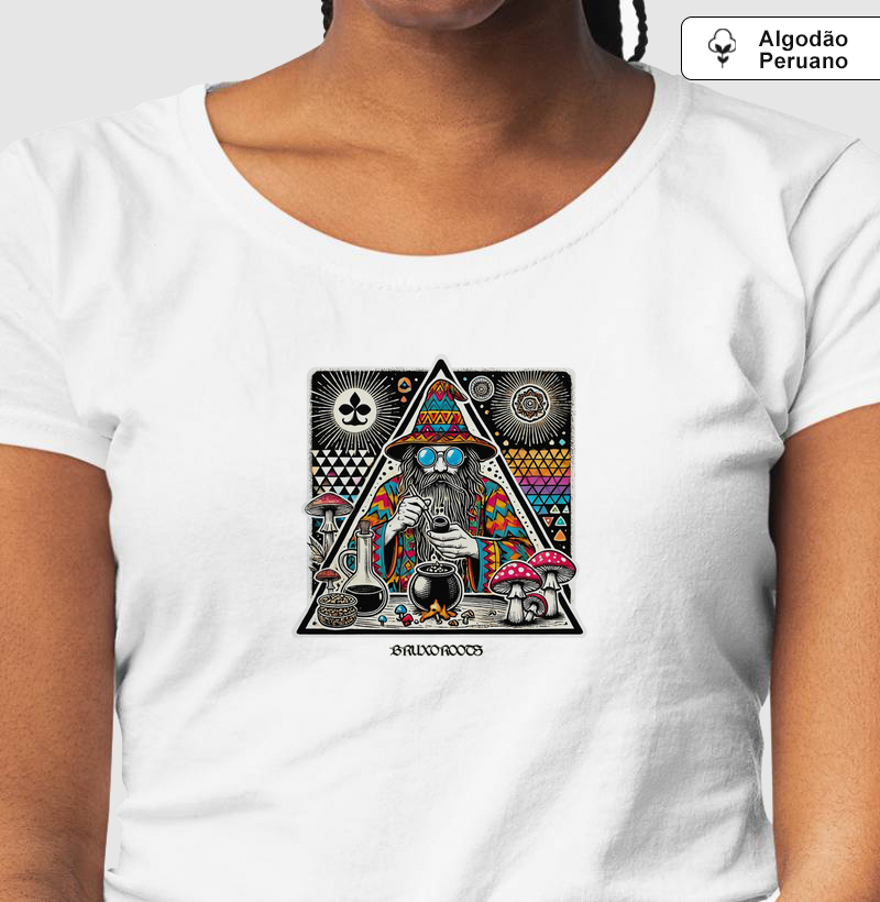 Camiseta Algodão Peruano BR00054 Poção de Cogumelos V2