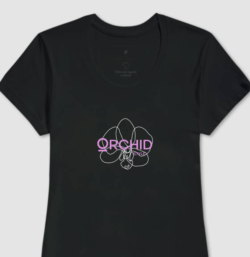 Camiseta Orquídea Minimal Orchid