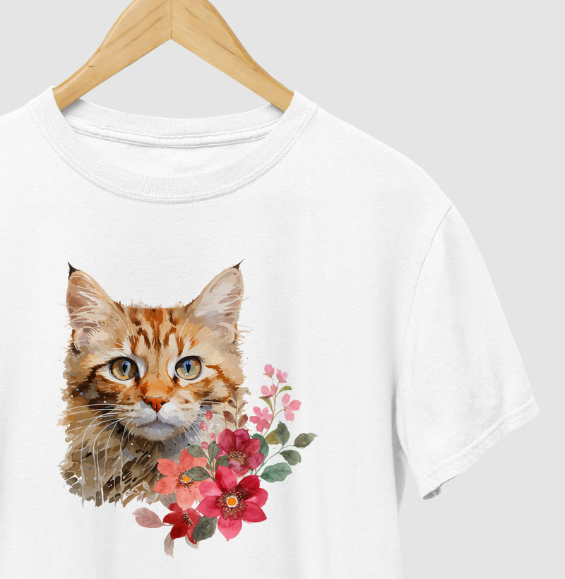 Flores e Felinos Gato Laranja SKU25049