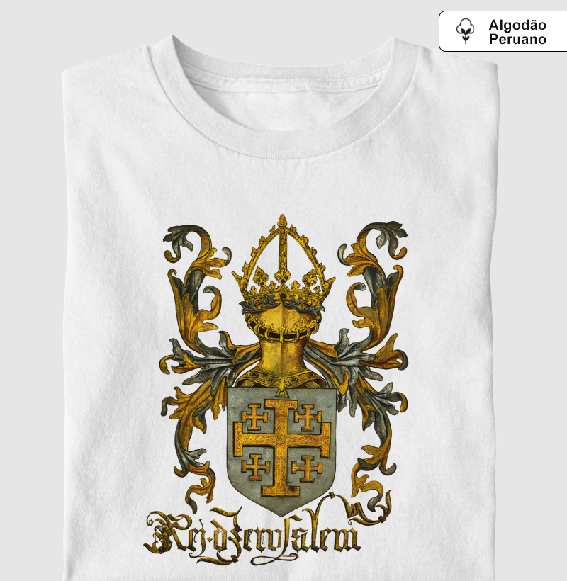 Camiseta Brasão de Armas do Rei de Jerusalém (1099-1291)
