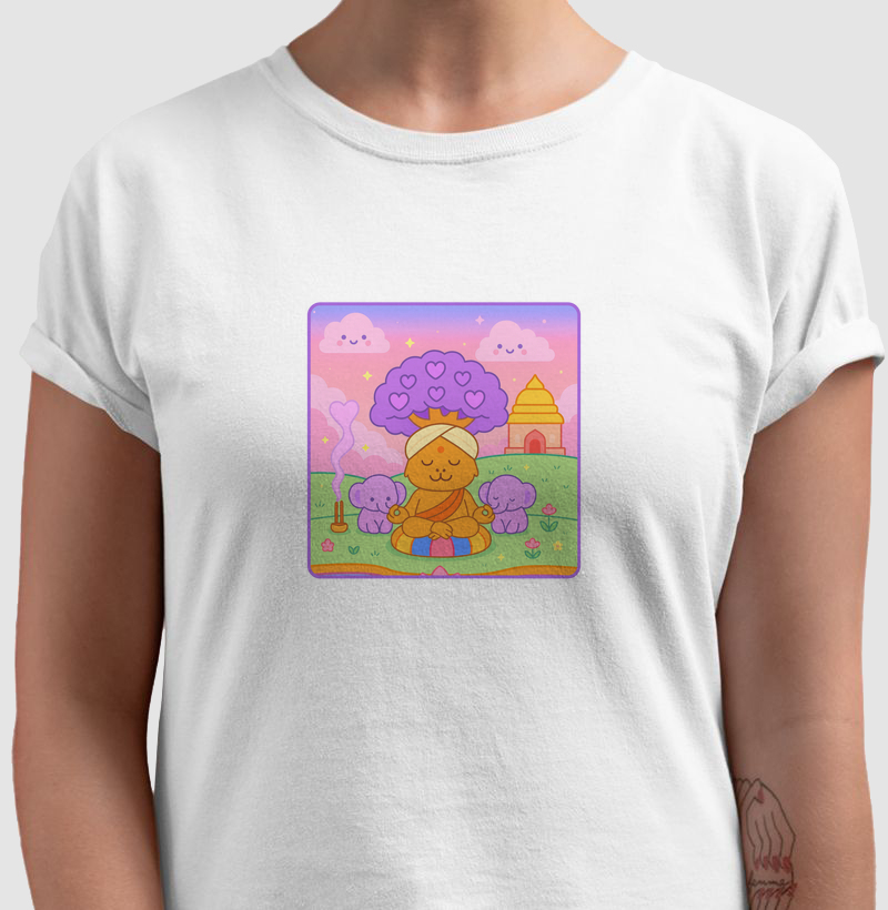 Capivara guru num cenário zen indiano #1