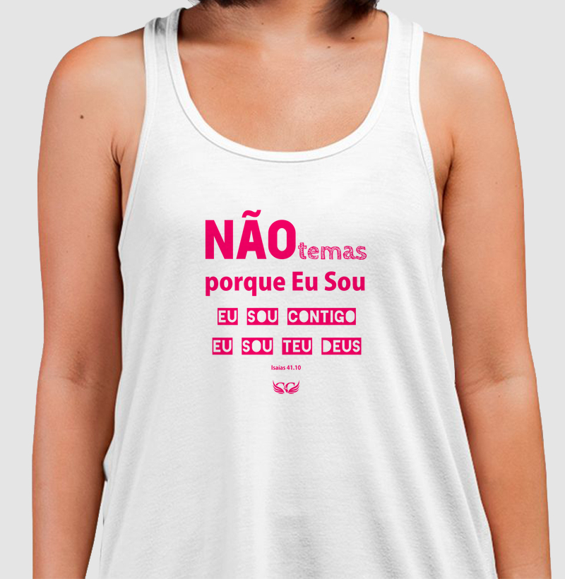 Camiseta Personalizada Não temas porque Eu Sou contigo. Isaías 41.10