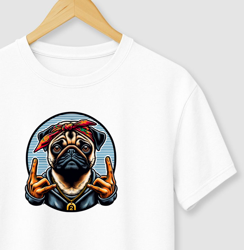 Camiseta Pug Metal