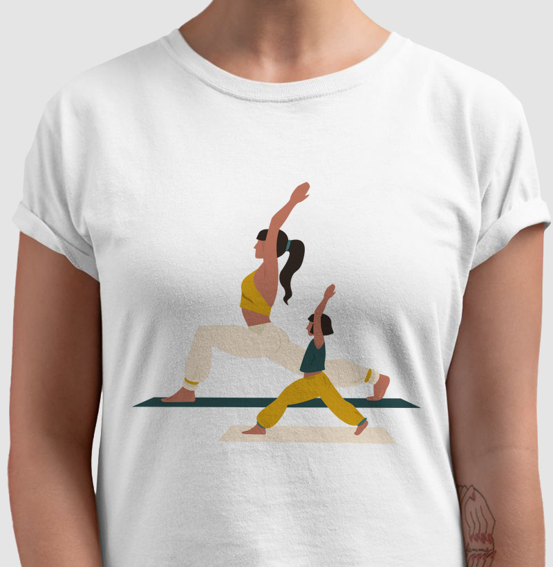 Camiseta mãe e filha yoga