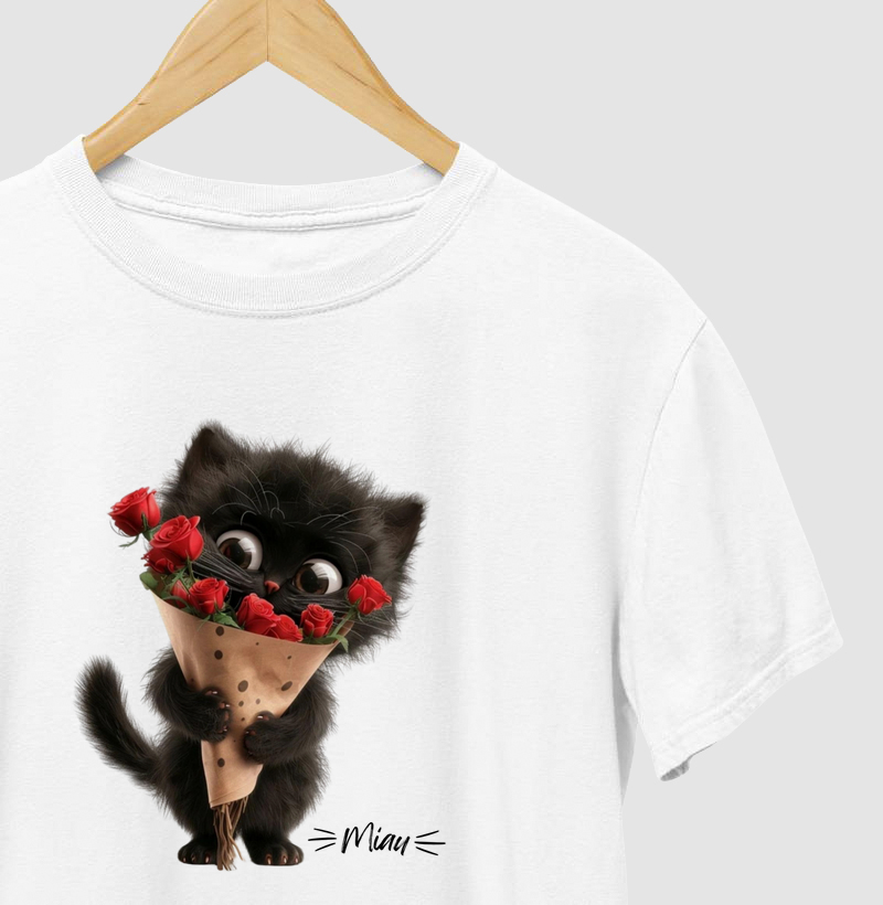 Camiseta Miau Romântico