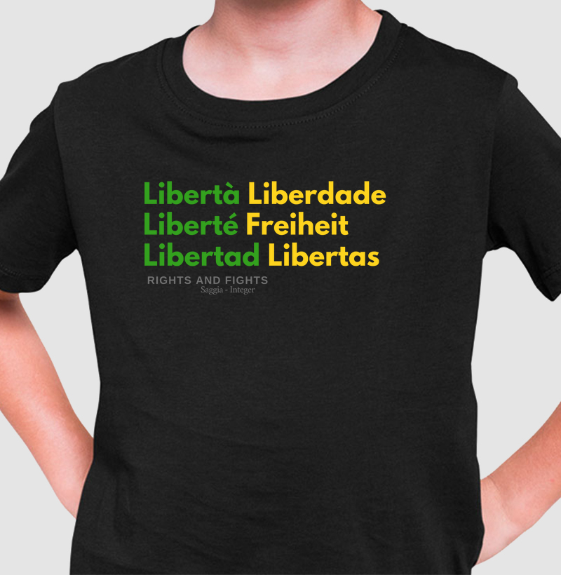 Camiseta Rights and Fights Liberdade x6 Brasil 00026 - Intantil