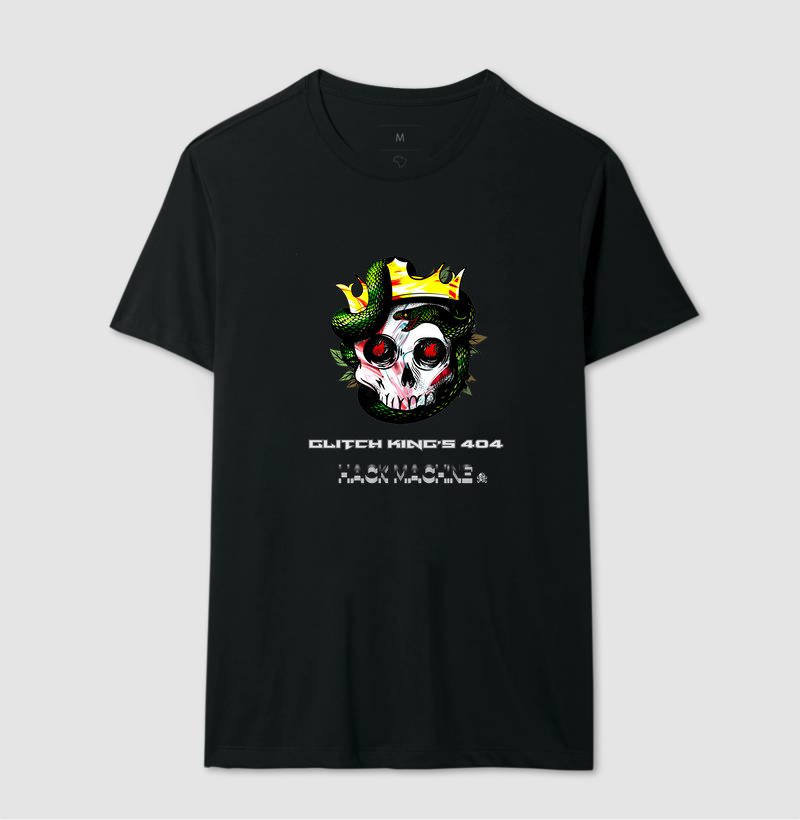 Camiseta Skullware Glitch King’s 404 | Hack Machine™