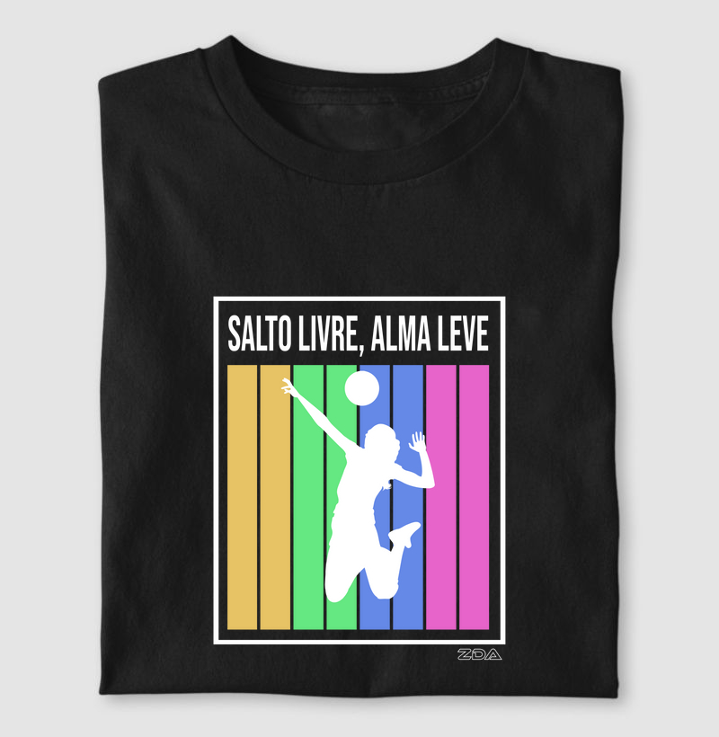 Salto livre, alma leve - silhueta feminina