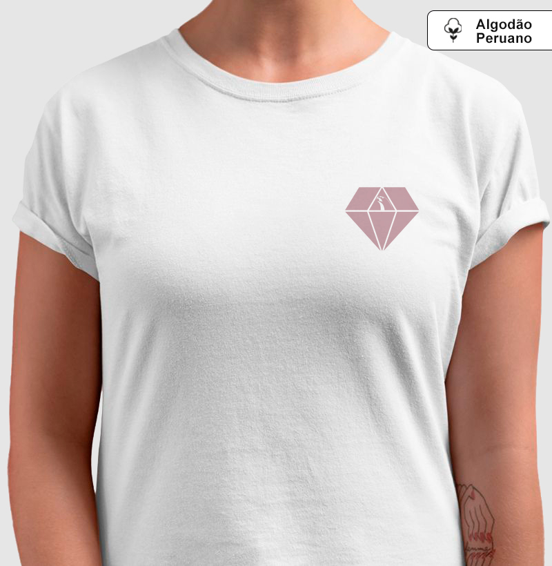 Camiseta Alliance Diamonds Rosa I Branco