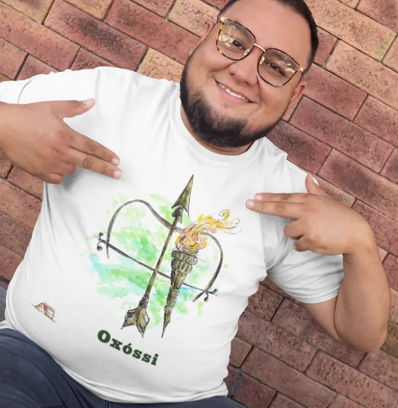Camiseta Flechas do Caçador Oxóssi Essencial 100% Algodão