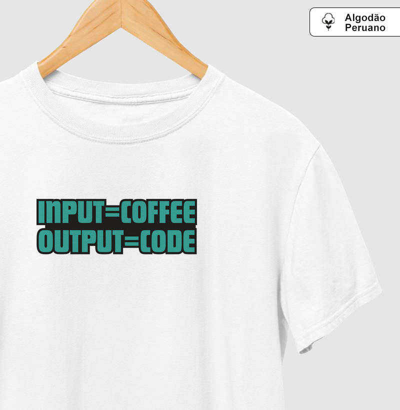 café entra, código sai.