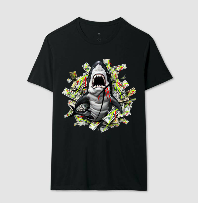 Camiseta Masculina Jhonathangster Money Shark