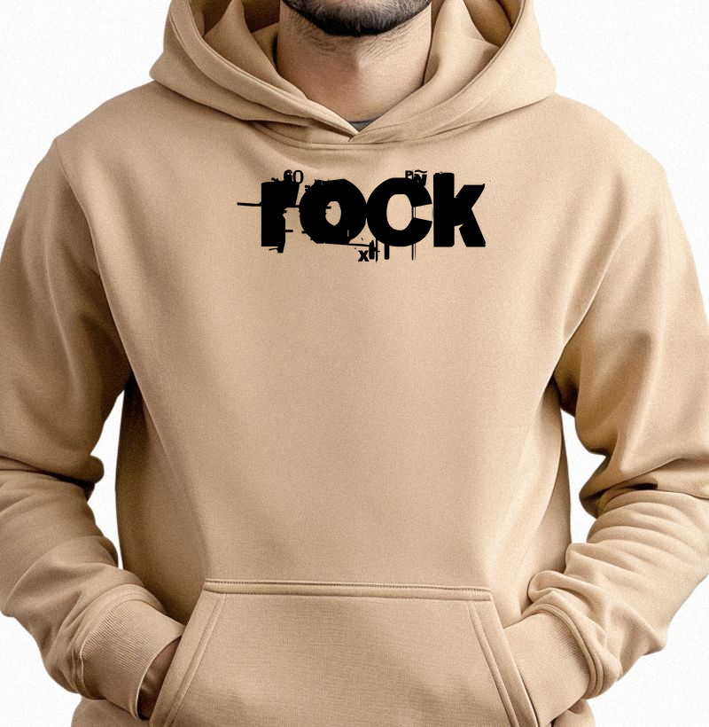 Moletom Slim com Bolso Rock Descontruído