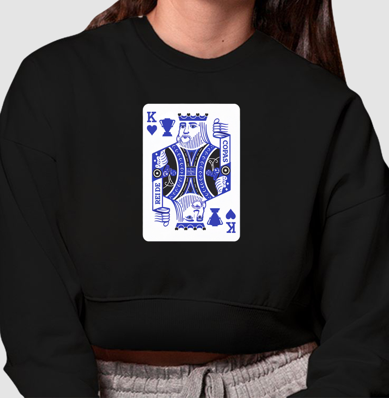Moletom Cropped Rei de Copas