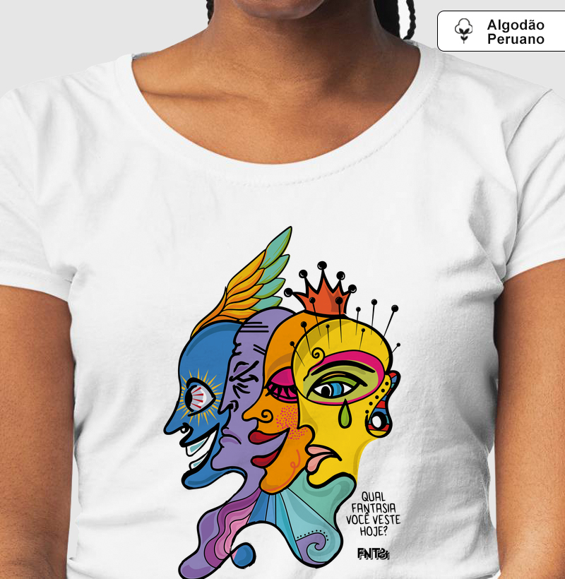 T-SHIRT "DIA" / MÁSCARAS (ALGODÃO PERUANO)