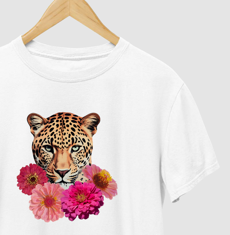 Flores e Felinos Onça e Zínias SKU25067