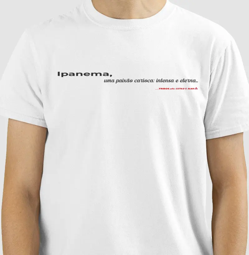 CAMISETA RESERVA.INK MASCULINA E FEMININA TRIBOS.etc MINIMALISTA IPANEMA, UMA PAIXÃO CARIOCA
