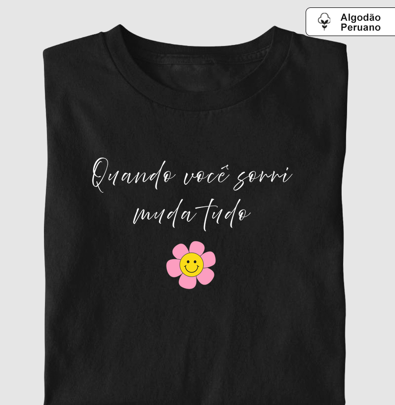 Premium Frase "Sorri" do Momento do Feliz
