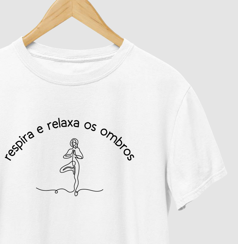 Camiseta respira e relaxa os ombros