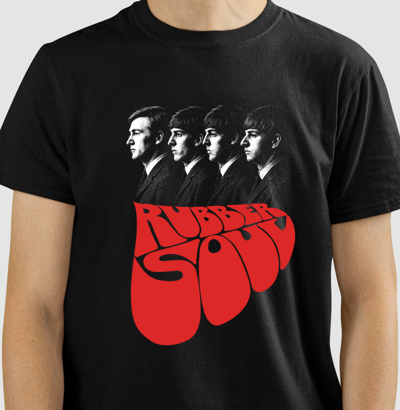 CAMISETA COM ESTAMPA THE BEATLES RUBBER SOUL
