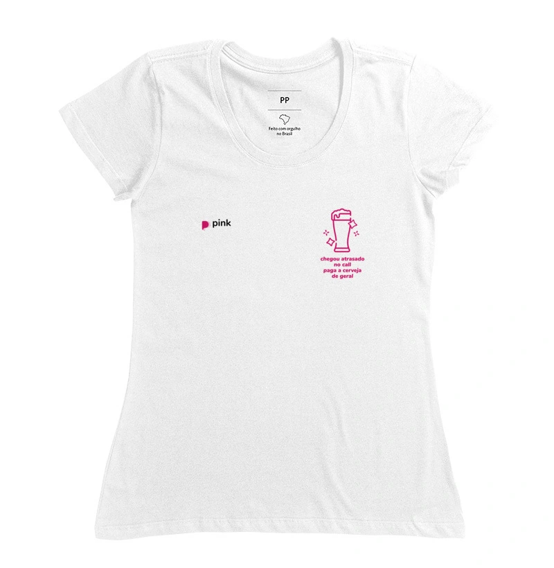Camisa Branca Pink Party 2021