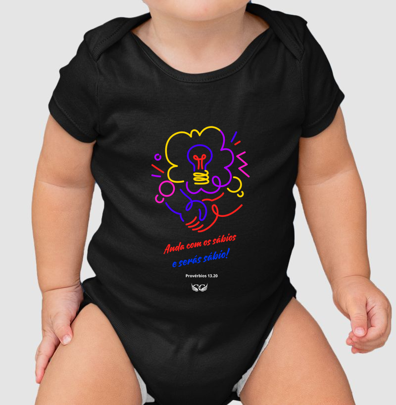 Body Infantil Anda com os Sábios. Pv 13.20