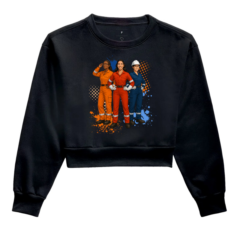 Cropped Moletom Feminino - Offshore Elas | Collab Mundoffshore