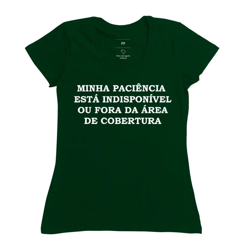 camiseta frases divertidas( sem paciência), 100% algodão