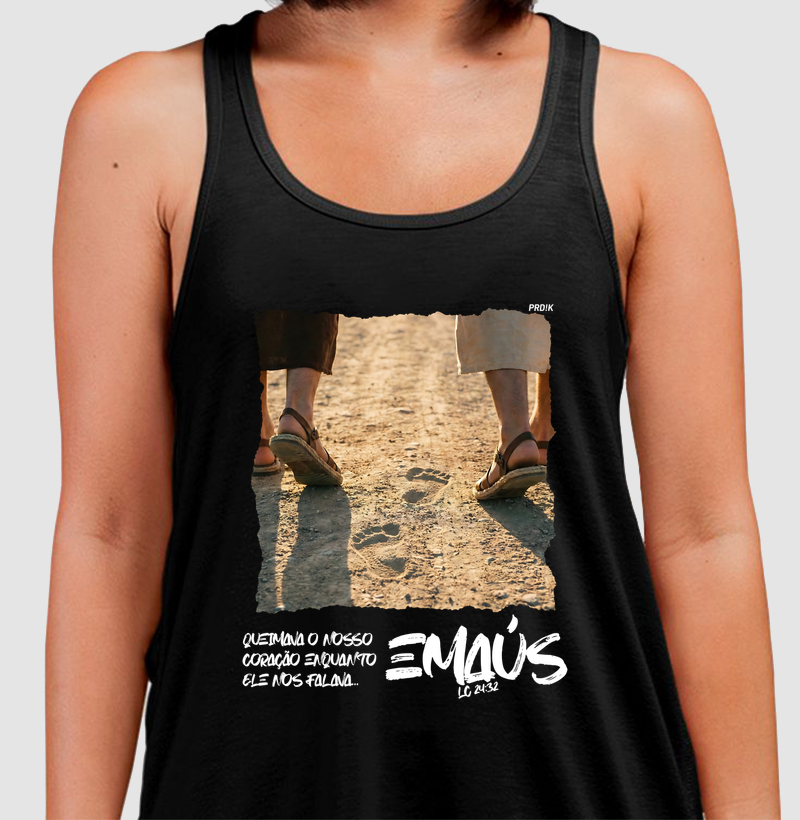 Camiseta Regata com Estampa - Emaús