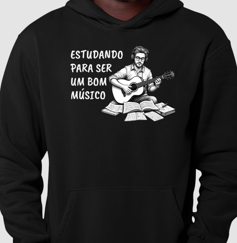 Camisa "Estudando para ser um bom músico"