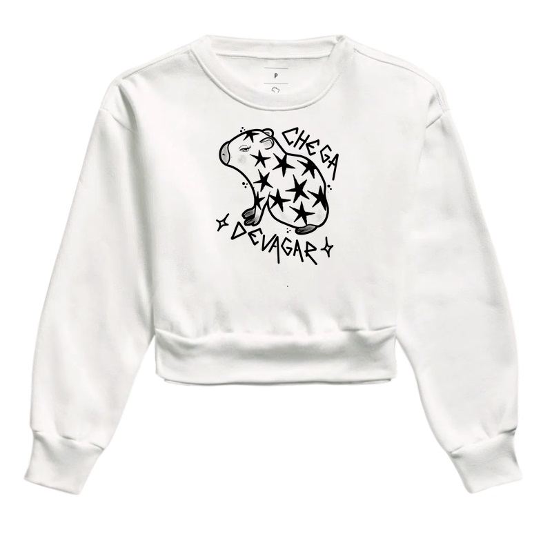 Cropped Moletom - Chega devagar