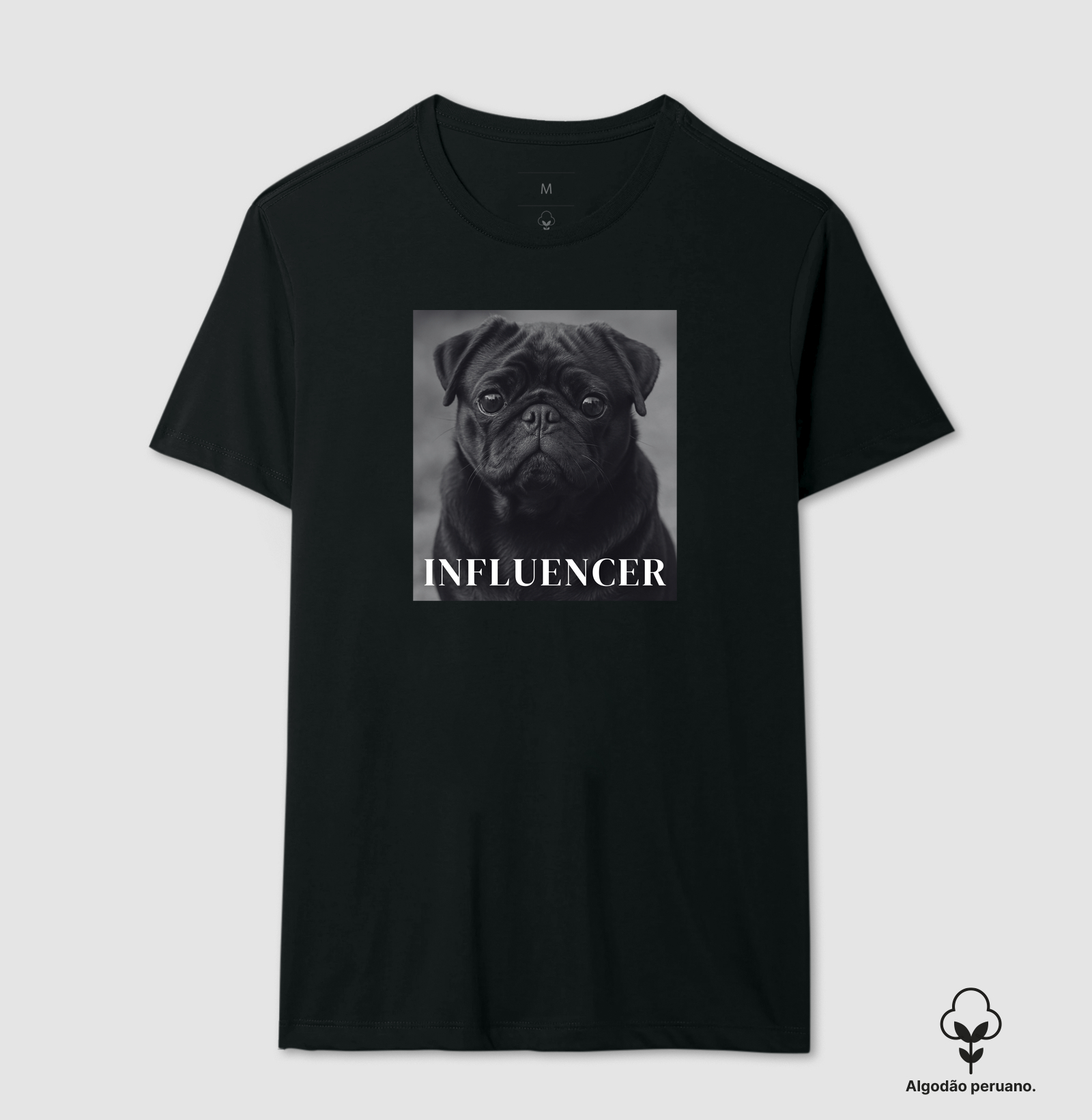 Pug (preto) influencer
