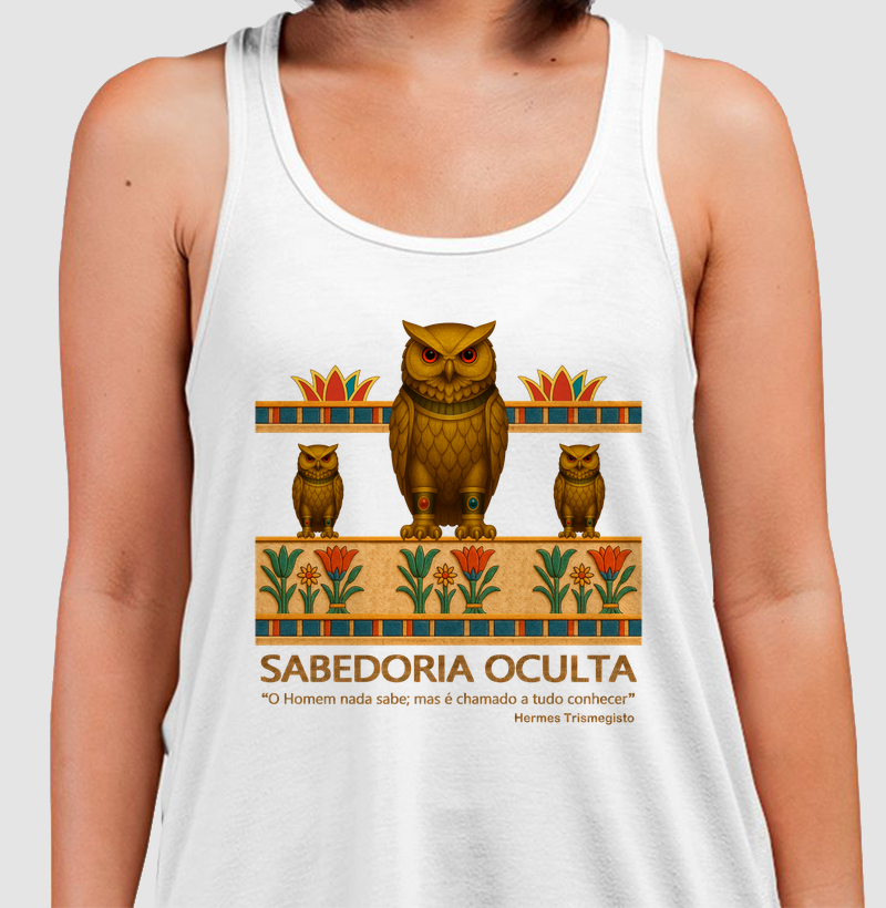 SKU 016 - Coruja Sabedoria Oculta (regata)